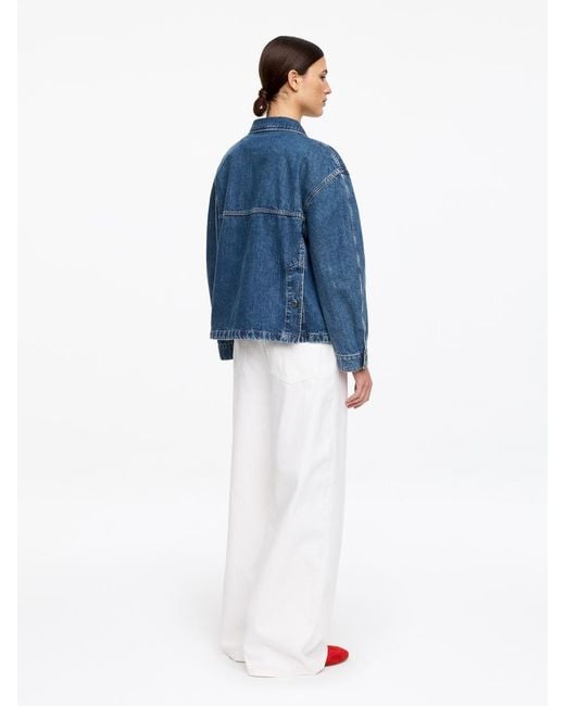 ARKET Blue Boxy Denim Overshirt