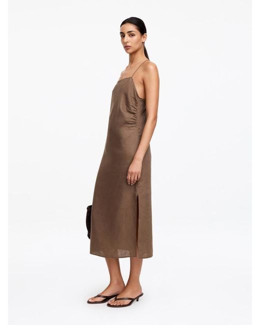 ARKET Natural Linen Midi Dress
