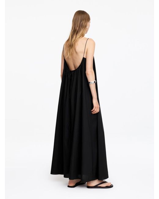ARKET Black Lyocell Cotton Beach Dress