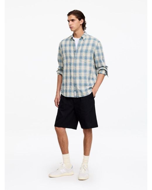 ARKET Blue Regular Flannel Shirt for men