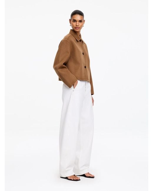 ARKET White Doublé Wool-Blend Overshirt