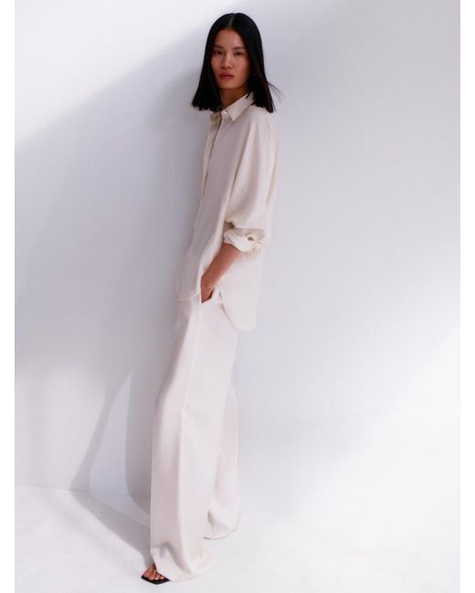 ARKET White Silk Twill Trosuers