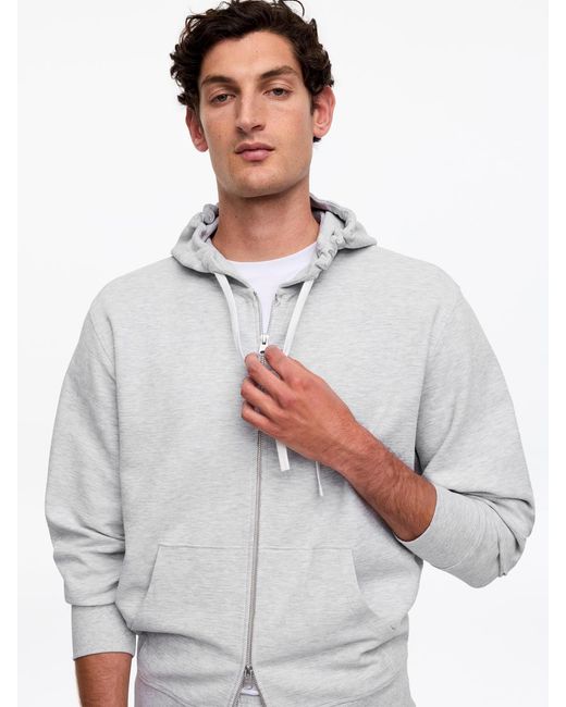 ARKET Gray Jersey Zip Hoodie for men