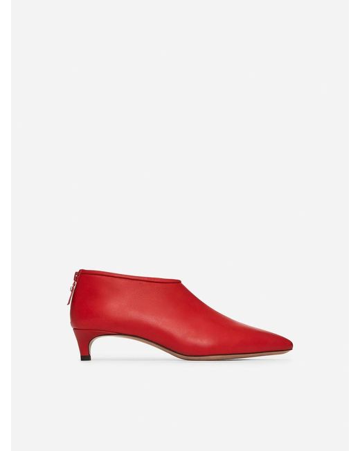 ARKET Red Leather Boots