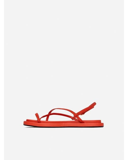 ARKET Pink Suede Strap Sandals