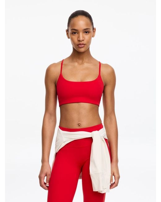 ARKET Red Soft Stretch Sports Bra