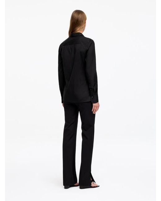 ARKET Black Slim Stretch Cotton Shirt