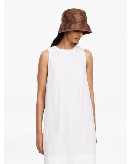 ARKET White Folded-Brim Straw Hat