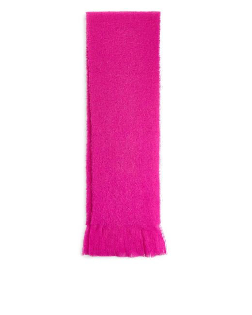 ARKET Pink Wool Blend Scarf