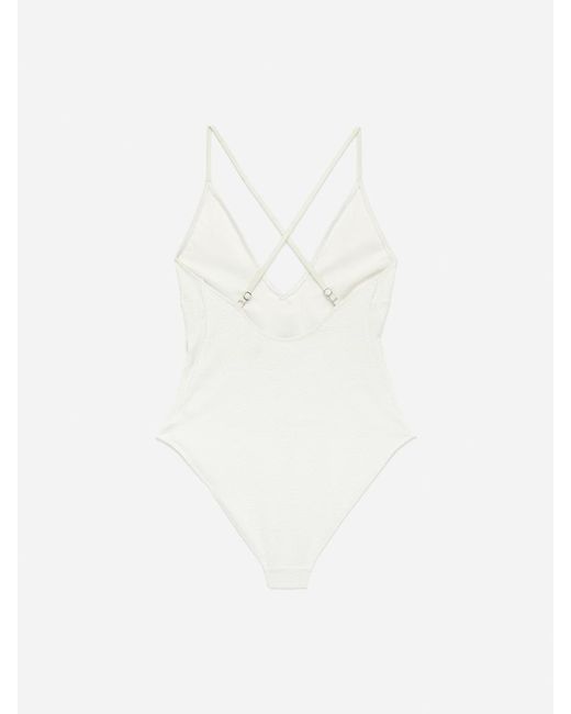 ARKET White Structured Swimsuit