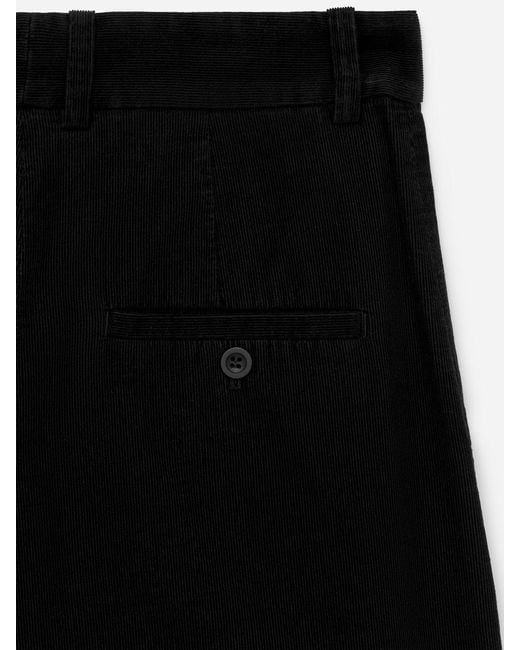 ARKET Black High-Waist Corduroy Trousers
