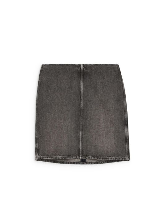 ARKET Gray Short Denim Skirt