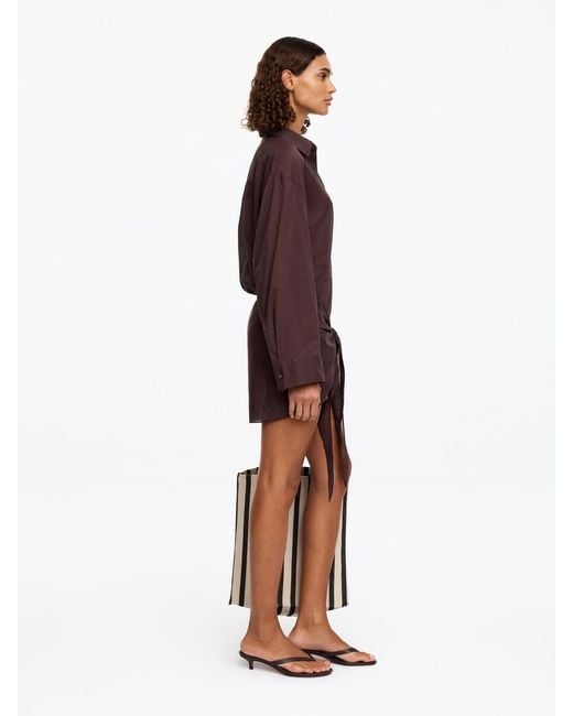 ARKET Red Lyocell Blend Shirt Dress
