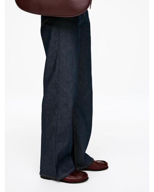 ARKET Blue Loafer Aus Leder