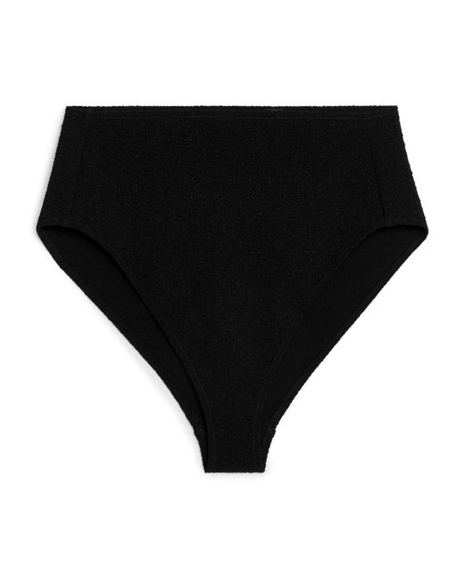 ARKET Black Crinkle Bikini Bottom
