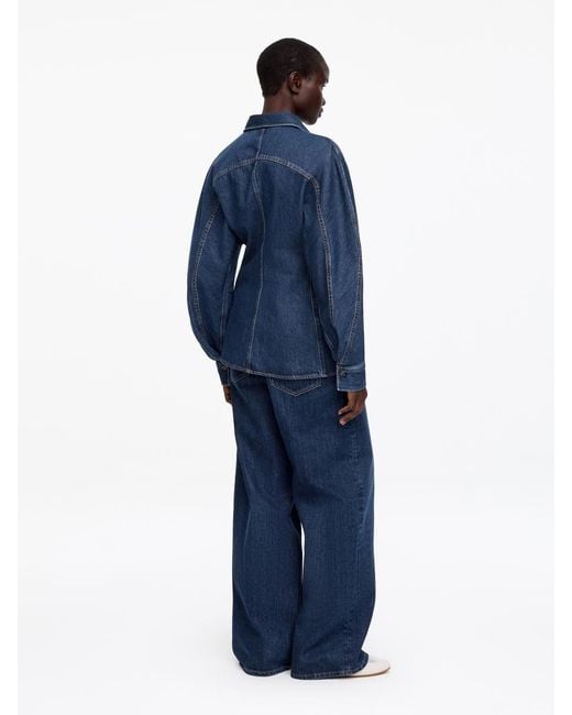 ARKET Blue Sculpted Denim Shirt