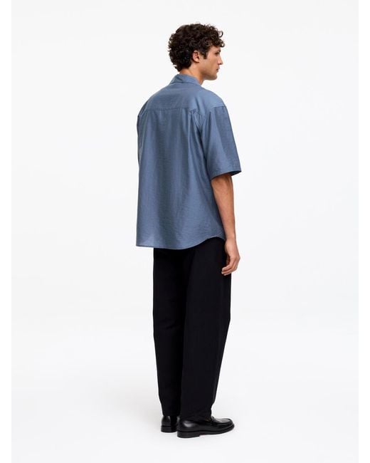 ARKET Blue Oversized Resort Shirt for men