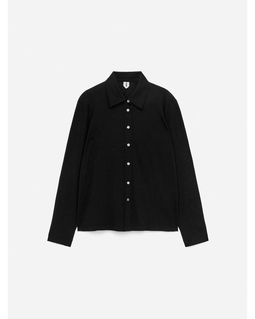 ARKET Black Lyocell-Blend Shirt