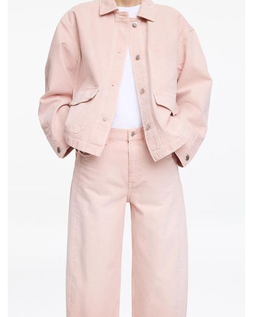 ARKET Pink Bloom Barrel Jeans
