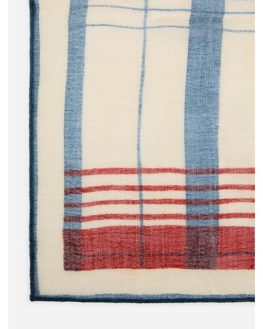ARKET Blue Checked Wool Scarf for men