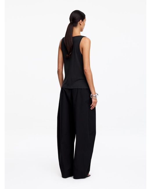 ARKET Black Draped Tank Top
