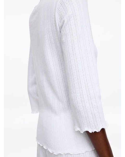 ARKET White Pointelle-Knitted Top