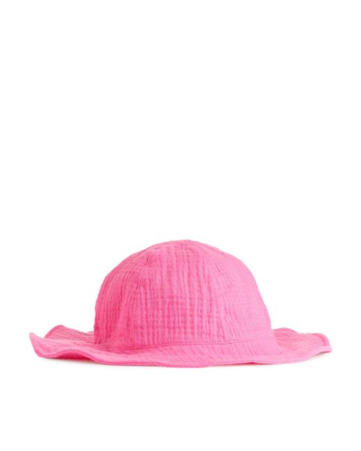 ARKET Pink Cheesecloth Sunhat