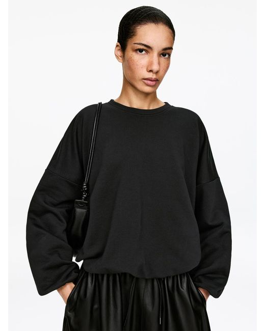 ARKET Black Balloon Sweatshirt