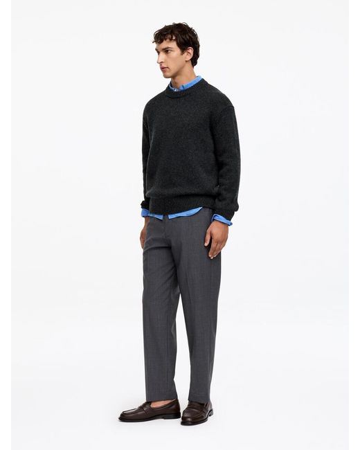 ARKET Black Heavy Knit Wool Jumper for men