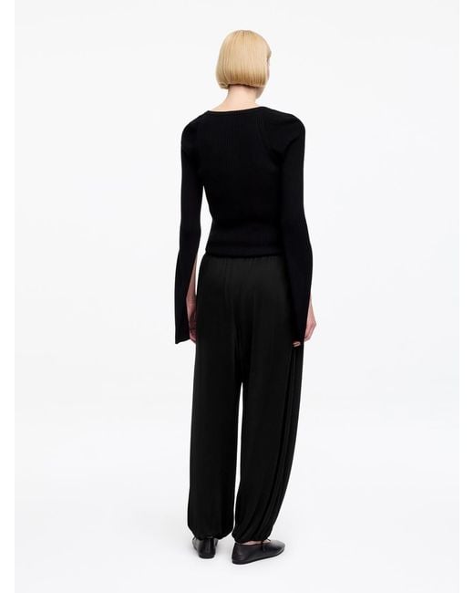 ARKET Black Balloon Trousers