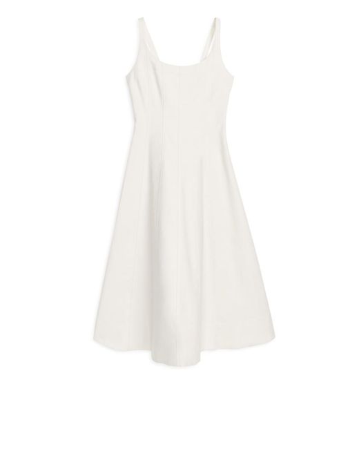 ARKET White Kleid Mit U-Ausschnitt