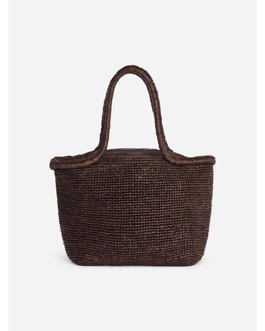 ARKET Brown Raffia Medium Tote Bag