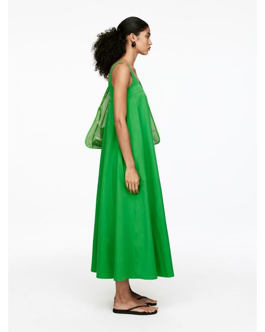 ARKET Green Baumwoll-Maxikleid