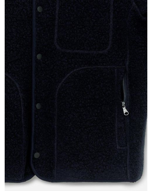 ARKET Blue Wool-Blend Fleece Jacket for men