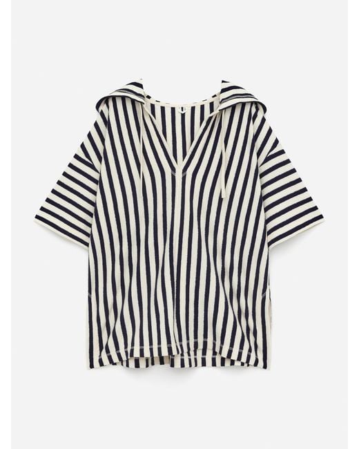 ARKET Black Hooded Towel Top