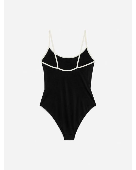 ARKET Black Contrast Binding Swimsuit
