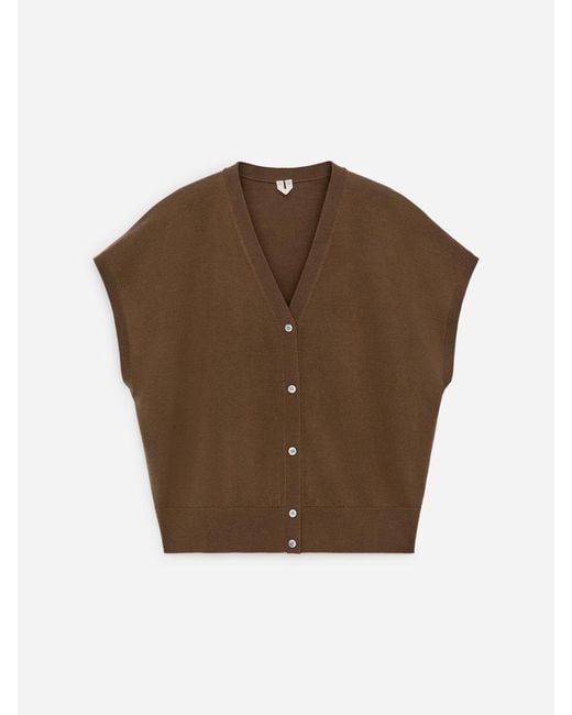 ARKET Brown Merino Wool Vest