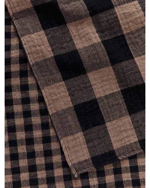 ARKET Natural Checkered Cotton Scarf for men