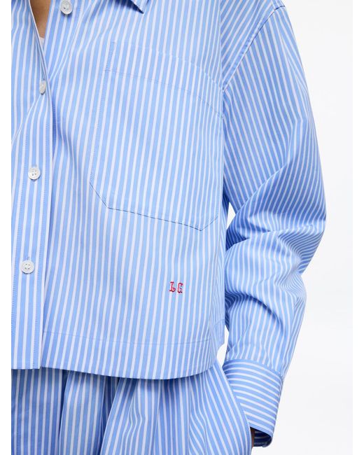 ARKET Blue And Laila Gohar Cropped Shirt