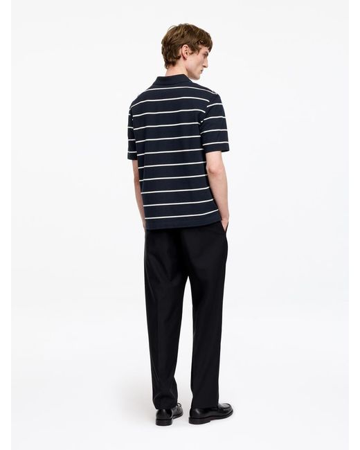 ARKET Blue Piqué Polo Shirt for men