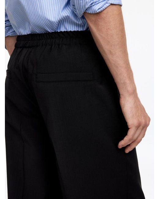 ARKET Black Wide Pull-On Trousers for men