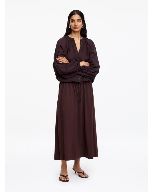 ARKET Red A-Line Midi Skirt