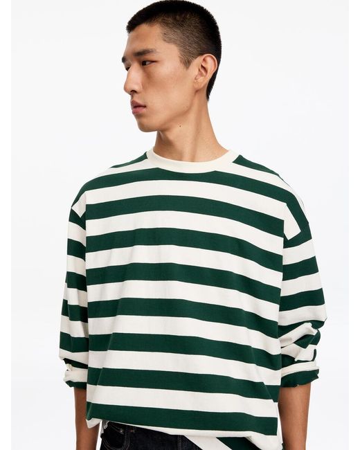 ARKET Green Relaxed Long-Sleeve T-Shirt for men