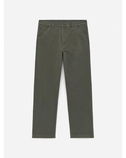 ARKET Green Twill Trousers for men
