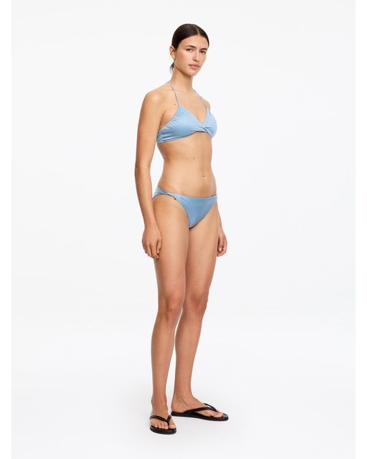 ARKET Blue Shiny Bikini Top