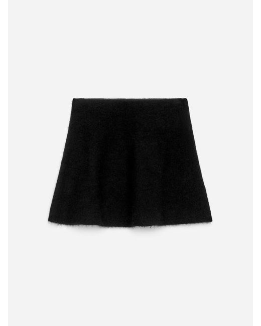 ARKET Black Alpaca-Wool Blend Skirt