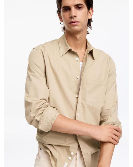ARKET Natural Relaxed Cotton Twill Shirt for men