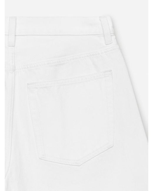 ARKET White Long Denim Shorts
