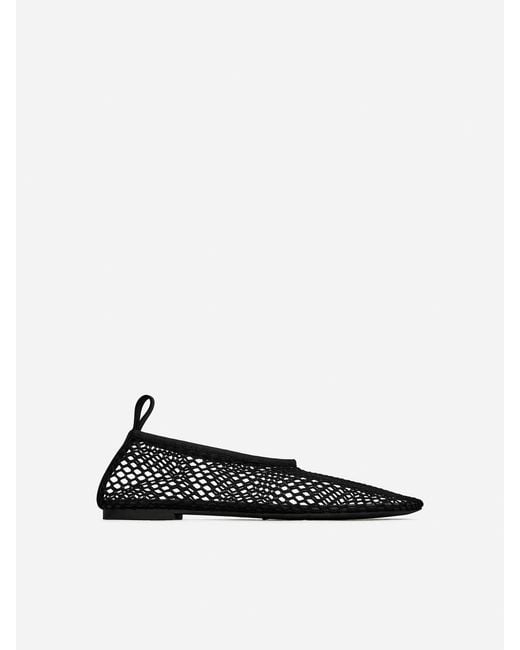 ARKET White Fishnet Ballerinas