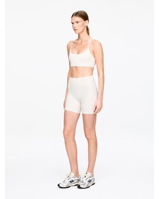 ARKET White Soft Stretch Biker Shorts